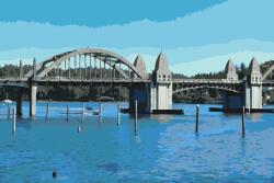  Festés számok szerint - Híd a Siuslaw folyón Méret: 40x60cm, Keretezés: Keret nélkül (csak a vászon)