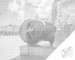  PontPöttyöző - Eros Bendato bronz fejszobra, Krakkó Méret: 40x50cm, Keretezés: Keret nélkül (csak a vászon), Szín: Kék