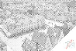 PontPöttyöző - Wrocław, Lengyelország Méret: 40x60cm, Keretezés: Keret nélkül (csak a vászon), Szín: Piros