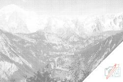 PontPöttyöző - Mont Blanc 2 Méret: 40x60cm, Keretezés: Keret nélkül (csak a vászon), Szín: Piros