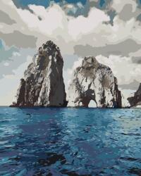 Festés számok szerint - Capri szigete, Olaszország Méret: 40x50cm, Keretezés: Keret nélkül (csak a vászon)
