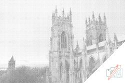  PontPöttyöző - York, Anglia 2 Méret: 40x60cm, Keretezés: Keret nélkül (csak a vászon), Szín: Piros