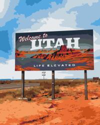 Festés számok szerint - Utah Méret: 40x50cm, Keretezés: Keret nélkül (csak a vászon)