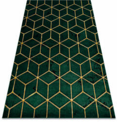 Glamour EMERALD szőnyeg 1014 glamour, elegáns kocka üveg zöld / arany 140x190 cm (AF431)