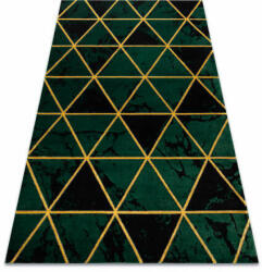 Glamour EMERALD szőnyeg 1020 glamour, elegáns márvány, háromszögek üveg zöld / arany 180x270 cm (AF399)