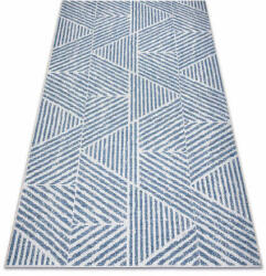 My carpet company kft Szőnyeg COLOR 47176360 SISAL vonalak, háromszögek, bézs / kék 120x170 cm (B1379)