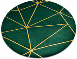 Glamour EMERALD szőnyeg 1013 kör - glamour, elegáns geometriai üveg zöld / arany kör 160 cm (AF522)