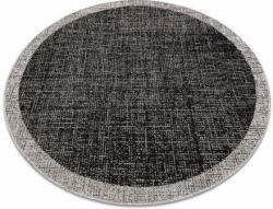 My carpet company kft Fonott sizal floorlux szőnyeg Kör 20401 fekete / ezüst kör 160 cm (DEV1175)