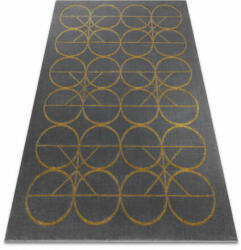 Glamour EMERALD szőnyeg 1010 glamour, elegáns körökben szürke / arany 120x170 cm (AF464)