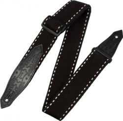 Levys MSSC80-BLK Country/Western Series 2" Heavy-weight Cotton Guitar Strap Black