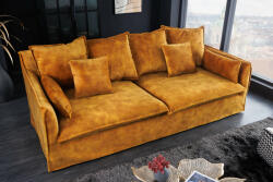  HEAVEN modern bársony kanapé - sárga (40831)