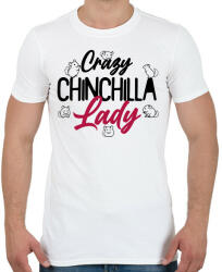 printfashion Őrült csincsillás nő - Férfi póló - Fehér (10953857)
