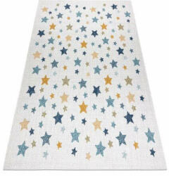 Cooper Fonott sizal szőnyeg COOPER Csillagok 22260 ecru / sötétkék 180x270 cm (D190)