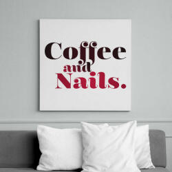 printfashion Coffee and nails. - Vászonkép - Fehér (10979798)