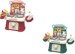 Bucatarie de jucarie pentru copii, cu sunete si lumini, accesorii si alimente, 31x39x17 Cm (NBN000BD8017B)