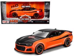 Maisto Machetă moto Maisto [1: 24] - AUTO 2017 Chevrolet Camaro ZL1 Custom Harley Davidson - Orange/Black (DCC-MAI32271)