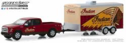 Greenlight Collectibles Machetă moto GreenLight [1: 64] - FORD 2017 F-150 with Indian Motorcycle Hauler - Red (DCC-GL32180C)