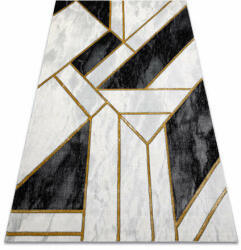 Glamour EMERALD szőnyeg 1015 glamour, elegáns márvány, geometriai fekete / arany 140x190 cm (AF433)