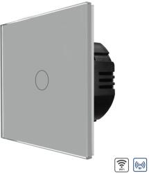 Luxion Intrerupator Simplu Wi-Fi + RF433 cu Touch din Sticla LUXION - culoare gri