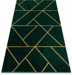 Glamour EMERALD szőnyeg 1012 glamour, elegáns geometriai, márvány üveg zöld / arany 120x170 cm (AF463)