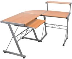 vidaXL Birou de computer colțar, maro, 132x112x99 cm, lemn prelucrat (20586)