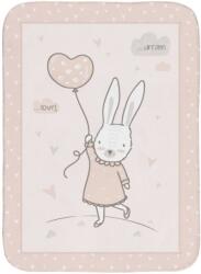 KikkaBoo Pătură super moale pentru copii KikkaBoo - Rabbits in Love , 80 x 110 cm (31103020133) Lenjerii de pat bebelusi‎, patura bebelusi