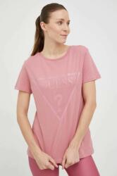 Guess tricou din bumbac culoarea roz 9BYY-TSD06G_34X