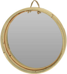 Home Styling Collection Oglinda decorativa rotunda cu rama din ratan, Ø 30 cm (NB1306000)
