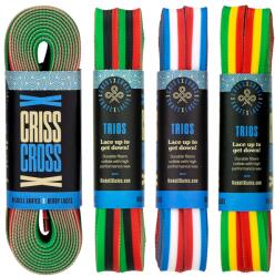 Riedell Criss Cross X Derby Trio 274 cm - Black/Green/Red