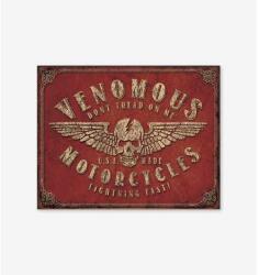 Tac Signs - Plăcuță metalică decorativă [32x41cm] - Venomous Motorcycles