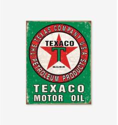 Tac Signs - Plăcuță metalică decorativă [32x41cm] - Texaco Oil Weathered
