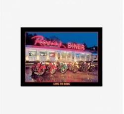Tac Signs - Plăcuță metalică decorativă [32x41cm] - RosieS Diner Live To Ride (DCC-TACJB02)