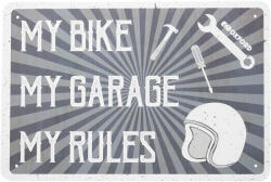 Oxford - Plăcuță metalică decorativă - MY RULES - 30x20cmx0.25mm (OX-OX378)