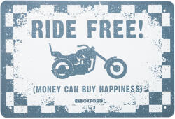 Oxford - Plăcuță metalică decorativă - RIDE FREE - 30x20cmx0.25mm (OX-OX382)