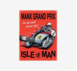 Tac Signs - Plăcuță metalică decorativă [30x40cm] - Manx Grand Prix (DCC-TACBK5523)