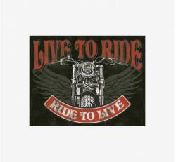 Tac Signs - Plăcuță metalică decorativă [32x41cm] - Live To Ride Bike (DCC-TACD2100)