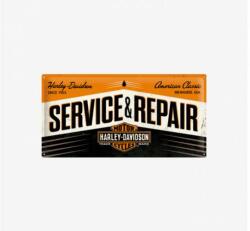 Tac Signs - Plăcuță metalică decorativă 3D [20x50cm] - Harley Service & Repair (DCC-TACL3D27002)