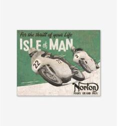 Tac Signs - Plăcuță metalică decorativă [32x41cm] - Norton Isle Of Man (DCC-TACD1704)
