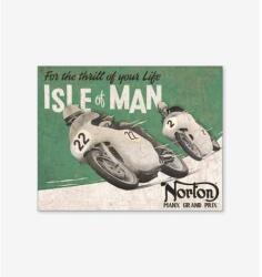 Tac Signs - Plăcuță metalică decorativă [32x41cm] - Norton Isle Of Man