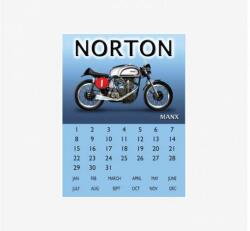 Tac Signs - Plăcuță metalică decorativă [30x40cm] - Norton Calender (DCC-TACBK22116)