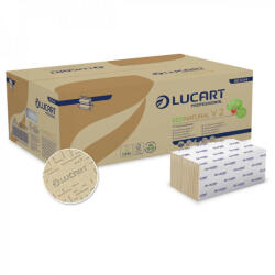 Lucart 863044 Lucart EcoNatural V, Z hajtogatású hajtású hajtogatott kéztörlő papírtörlő