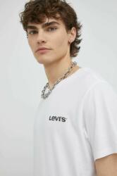 Levi's pamut póló fehér, nyomott mintás - fehér M