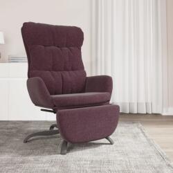 vidaXL Scaun de relaxare cu taburet, violet, material textil (3097604)