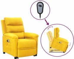 vidaXL Fotoliu rabatabil cu ridicare, galben, material textil (3098268)