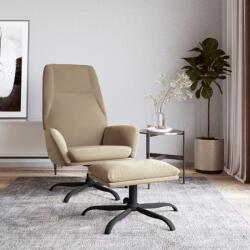 vidaXL Scaun de relaxare cu taburet, gri deschis, microfibră (3097861)