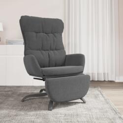 vidaXL Scaun de relaxare cu taburet, gri deschis, material textil (3097594)