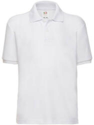 Fruit of the Loom Gyerek Galléros póló Rövid ujjú Fruit of the Loom 65/35 Polo Kids - 152 (12-13), Fehér