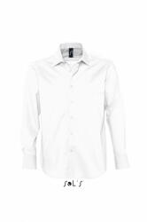 SOL'S Férfi ing SOL'S SO17000 Sol'S Brighton - Long Sleeve Stretch Men'S Shirt -L, White