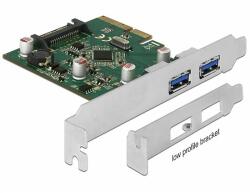 Delock PCI Express x4 kártya - 2 x külső USB 3.1 Gen 2 A-típusú hüvely (90298)
