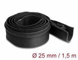 Delock Kábelbújtató neoprén hajlékony zipzárral 1, 5 m x 100 mm fekete színű (20913)